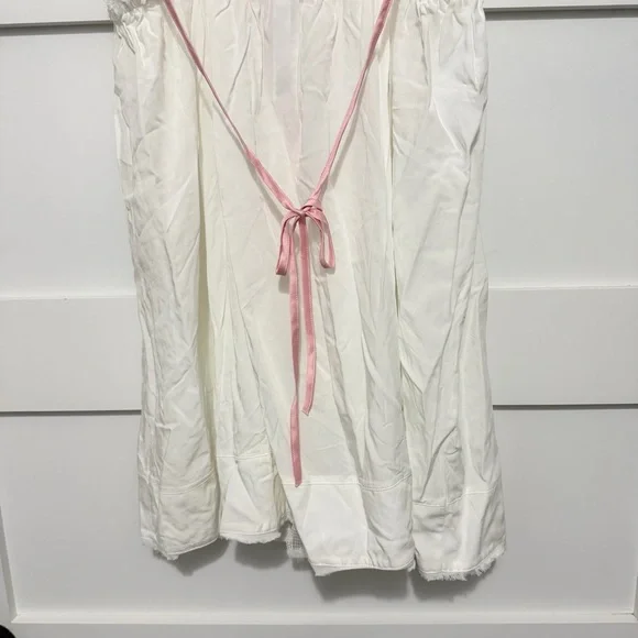 New! For Love & Lemons White Alexa Slip Mini Dress Size Large 23985 - Picture 8 of 14